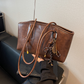 👜 60% DE RÉDUCTION! ✨ Sac d'Épaule Vintage en Cuir PU – Intérieur Spacieux, Robuste & Parfait Pour Le Quotidien 🌸