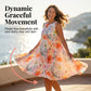💥 Offre spéciale : 56 % de réduction 💥 Robe sans manches plissée à imprimé floral pour femme