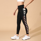 Pantalon de yoga taille haute en maille pour femmes avec poches