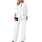 Ensemble pantalon deux pièces asymétrique élégant