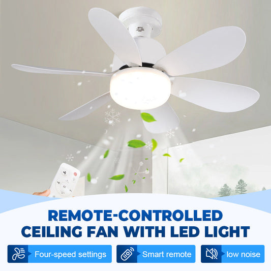 🔥DERNIER JOUR - 50 % DE RÉDUCTION🌬️ Ventilateur de plafond 2-en-1 télécommandé avec éclairage LED – Économe en énergie, moteur silencieux et idéal pour le confort de votre intérieur 🏠
