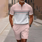 🔥60 % DE RÉDUCTION🔥Ensemble chemise et short à col zippé pour homme