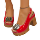 📢📢60 % de réduction !! ⏰Sandales élégantes à bout ouvert et boucle à talons