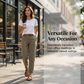 Pantalon utilitaire fuselé taille haute pour femme