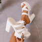 📢📢60 % de réduction !! ⏰Sandales à talons épais et semelles compensées pour femme