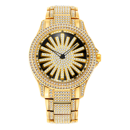 📢📢60 % de réduction !! ⏰Montre pour homme à cadran rotatif incrusté de pierres