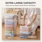 💐 ACHETEZ 2, OBTENEZ 1 GRATUIT ! 🧺 Sacs de rangement sous vide sans pompe – Gain de place jusqu’à 80% – Matériau résistant PA+PE, idéal pour vêtements, literie & coussins 🛏️