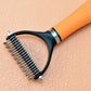 Brosse de toilettage double face pour animaux de compagnie