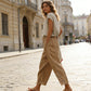 Pantalon à cordon de serrage avec bordure en dentelle pour femme