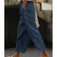 Pantalon à cordon de serrage avec bordure en dentelle pour femme