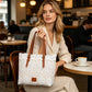 👜 50% DE RÉDUCTION! 👛 Sac Fourre-Tout Élégant en Dentelle – Grande Capacité, Design Chic & Idéal Pour Le Shopping, La Plage & Le Quotidien 🏖️