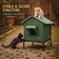 🐱🏡 -50% ! 🌿 Maison pour Chat Extérieure Surélevée Toutes Saisons – Oxford & Aluminium Thermique, Impérméable & Pliable.