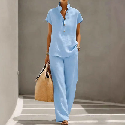 👚 50% DE RÉDUCTION 🌸 Ensemble décontracté pour femme – T-shirt & pantalon long – Confortable, élégant & parfait pour le quotidien, le travail ou les loisirs – style effortless toute la journée 💃