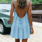 📢📢60% DE RÉDUCTION !! ⏰Robe d'été mini sans dos à fines bretelles