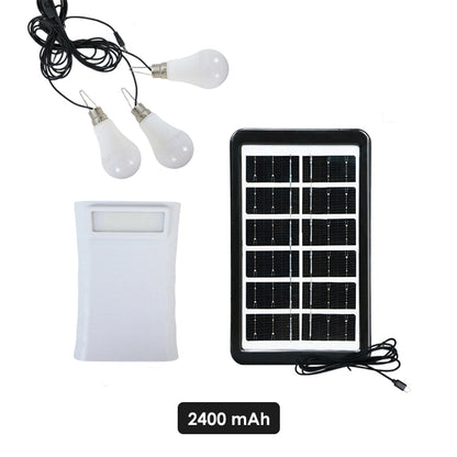🔥DERNIER JOUR – 50 % DE RÉDUCTION⚡ Système d'éclairage solaire multifonction💡 3 niveaux de luminosité · 3 lampes LED (câble de 2,8 mètres), 🌧️ Fonctionne même par temps nuageux