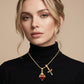 📢📢50 % DE RÉDUCTION !! ⏰Collier avec pendentif « Sacré-Cœur et Croix de la Rose »