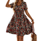 🌸 PROMO LIMITÉE 40% DE RÉDUCTION ! ✨ Robe d'Été Imprimé Floral – Col V, Légère, Romantique ✨