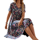 🌸 PROMO LIMITÉE 40% DE RÉDUCTION ! ✨ Robe d'Été Imprimé Floral – Col V, Légère, Romantique ✨