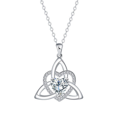 📢📢50 % DE RÉDUCTION !! ⏰Collier avec pendentif en forme de cœur au motif de nœud celtique