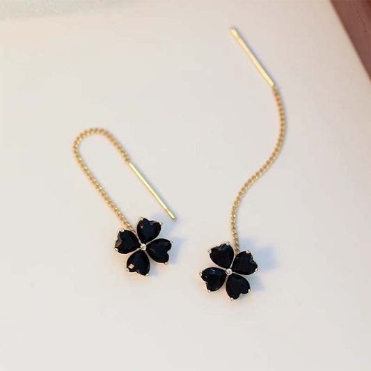 📢📢40 % DE RÉDUCTION !! ⏰Boucles d'Oreilles Fil Trèfle à Quatre Feuilles Élégantes