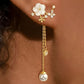 💐 50% DE RÉDUCTION 🌺 Boucles d'oreilles fleur convertibles – Fines, dorées à l’or – Polyvalentes, légères & parfaites pour le quotidien ou les soirées ✨