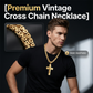 📢📢50 % DE RÉDUCTION !! ⏰Men's Vintage Chain Necklace with Cross Pendant