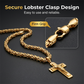 📢📢50 % DE RÉDUCTION !! ⏰Men's Vintage Chain Necklace with Cross Pendant