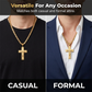 📢📢50 % DE RÉDUCTION !! ⏰Men's Vintage Chain Necklace with Cross Pendant