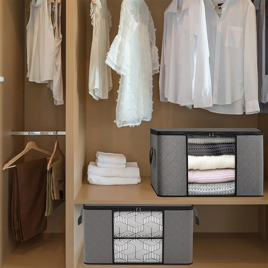 📦 50% DE RÉDUCTION ! ✨ Sac de Rangement Grande Capacité – Tissu Respirant & Fenêtre Transparente 🏡