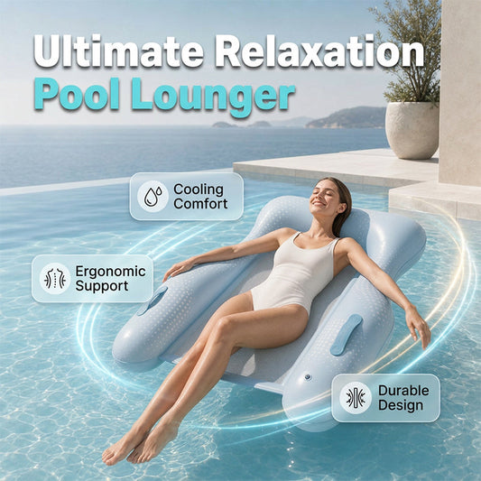 📢📢50 % DE RÉDUCTION !! ⏰Bouée transat de piscine en PVC douce pour la peau