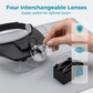 📢📢60 % DE RÉDUCTION !! ⏰ Loupe frontale LED avec 4 lentilles – Agrandissement ajustable & mains libres – Idéale pour bricolage, lecture ou maquillage – confortable et lumineuse 💡