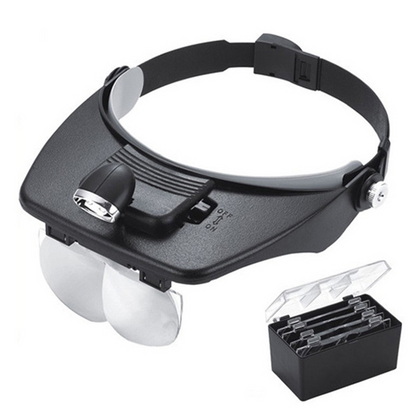 📢📢60 % DE RÉDUCTION !! ⏰ Loupe frontale LED avec 4 lentilles – Agrandissement ajustable & mains libres – Idéale pour bricolage, lecture ou maquillage – confortable et lumineuse 💡