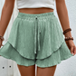 📢📢-40% !! ⏰Short Fluide à Volants Superposés pour Femme