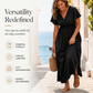 🌿☀️👡 OFFRE LIMITÉE 60% DE RÉDUCTION! Robe Respirante à Col V et Fente Latérale – Tissu Rayonne Doux, Coupe Aérée, Facile à Habiller ou Décontracter – Idéale pour les Jours Chauds, le Brunch ou les Courses Quotidiennes 👒