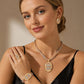 💎 -40% ! ✨ Parure de Bijoux Strass Élégante 4 Pièces – Alliage Zinc + Strass – Collier, Boucles d’Oreilles, Bracelet & Bague pour Soirée et Cadeau 🎁