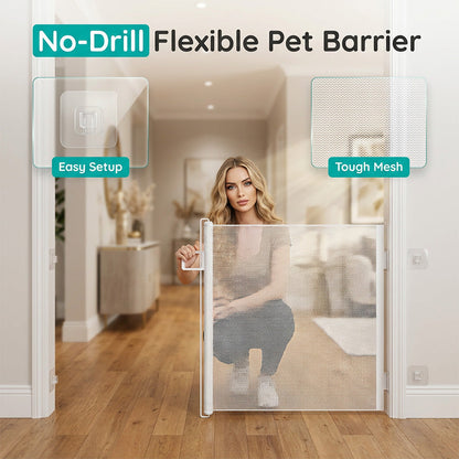 📢📢50% DE RÉDUCTION !! ⏰ Barrière de Sécurité Intérieure Réglable – Barrière pour Animaux & Bébés, Installation Flexible, Solution de Protection Maison 🛡️