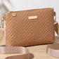 📢📢40% DE RÉDUCTION !! ⏰Ensemble de sacs à bandoulière pour femme à motif gaufré ondulé, sac à épaule de travail avec bandoulière large