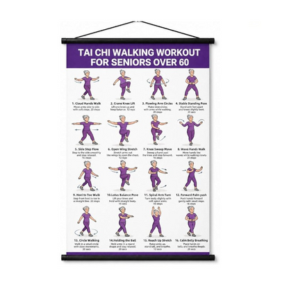 📢📢40% DE RÉDUCTION !! ⏰Affiche de Tai Chi pour Seniors