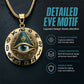 👁️ -50% ! ✨ Collier Pendentif Œil Omniscient Vintage – Alliage de Zinc – Or/Argenté – Design Mystérieux Rétro pour Quotidien et Soirées 🖤