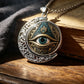 👁️ -50% ! ✨ Collier Pendentif Œil Omniscient Vintage – Alliage de Zinc – Or/Argenté – Design Mystérieux Rétro pour Quotidien et Soirées 🖤