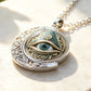 👁️ -50% ! ✨ Collier Pendentif Œil Omniscient Vintage – Alliage de Zinc – Or/Argenté – Design Mystérieux Rétro pour Quotidien et Soirées 🖤