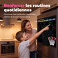 📅🛒 -50% ! 🧬Ensemble de Planificateur Calendrier Magnétique pour Réfrigérateur – Anti-Taches, Haut Contraste & Mise en Page Complète.