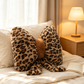 🐆🛒 -50% ! 🎠Coussin Léopard à Nœud – Fourrure Synthétique, Coton PP Haute Résilience & Design Ergonomique