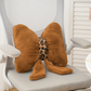 🐆🛒 -50% ! 🎠Coussin Léopard à Nœud – Fourrure Synthétique, Coton PP Haute Résilience & Design Ergonomique