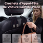 🚗🛒 -50% ! 🪝Crochets Multifonctions pour Appuie-Tête de Voiture – Cuir Premium, Charge Lourde & Installation Rapide