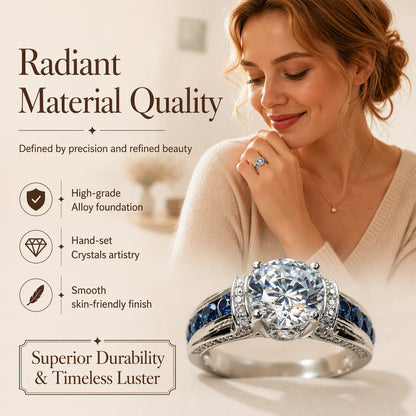📢📢40% DE RÉDUCTION !! ⏰  Bague Cocktail Élégante en Zirconium Cubique – Design Étincelant pour les Occasions Spéciales