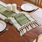 ✨ Elegant Fringe Table Runner