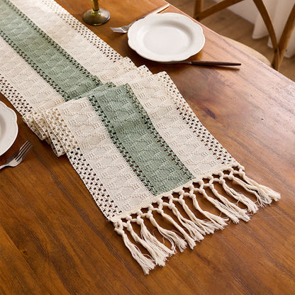 ✨ Elegant Fringe Table Runner