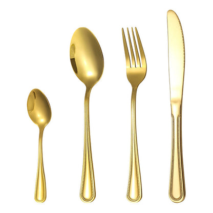 📢📢40 % DE RÉDUCTION !! ⏰ Ensemble de Couverts 4 Pièces en Acier Inoxydable – Finition Miroir & Tranchant Micro-Dentelé for une Table Chic au Quotidien ✨🍽️