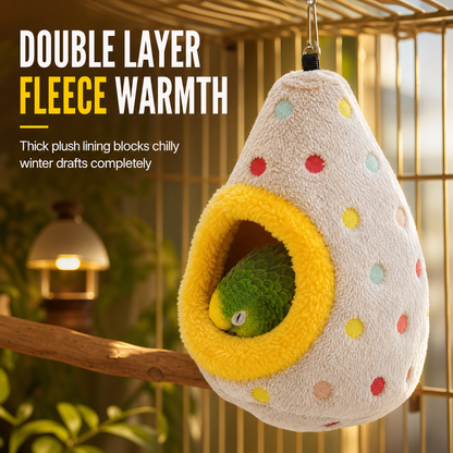 📢📢40% DE RÉDUCTION !! ⏰ Nid suspendu en coton pour oiseaux, forme d’œuf, polaire double épaisseur, refuge chaud pour l’hiver